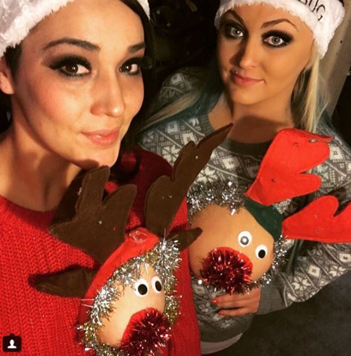 Reindeer nipple sale sweater