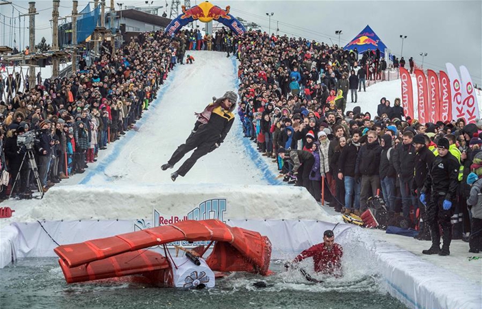 Gætte Græder kant Red Bull Jump & Freeze Festival 2018 celebrated in Vilnius, Lithuania