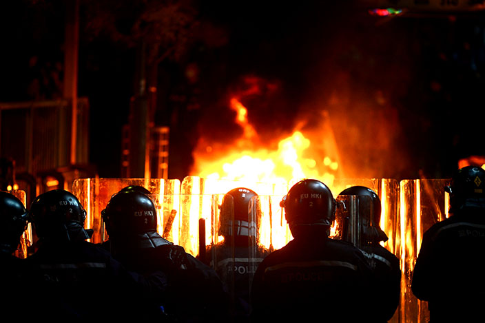 旺角衝突騷亂。
