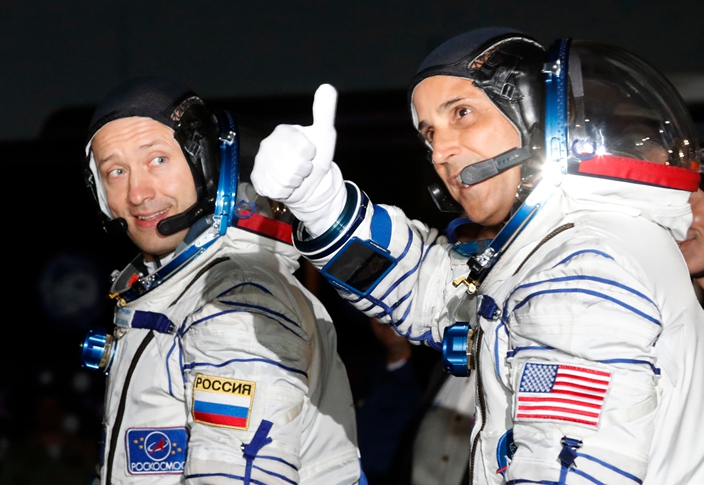 2 Americans, Russian head for International Space Station | News