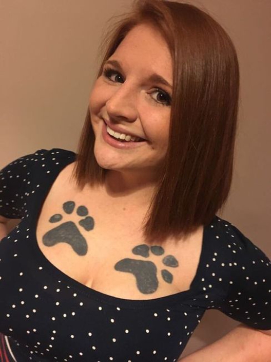 Girl tattooed breast with deceased dog 's paws but ended up single for ...