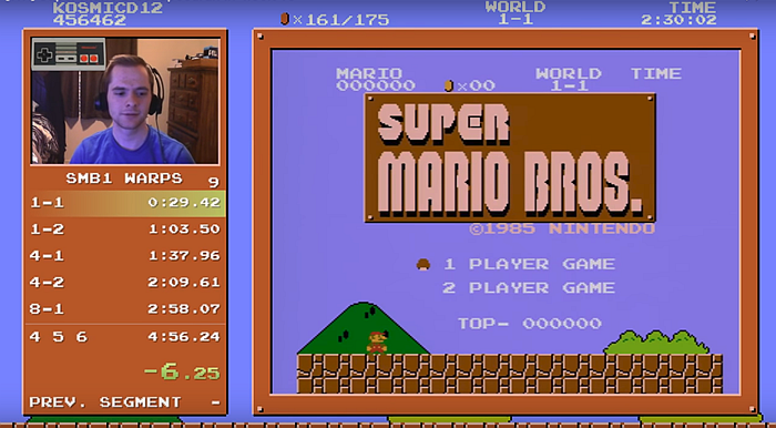 Super Mario Bros. Speedrun in 4:55.913 (Former World Record) 