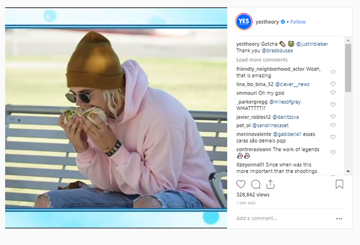 Viral Image Of ‘justin Bieber Eating Burrito Was Prank By Youtubers Entertainment
