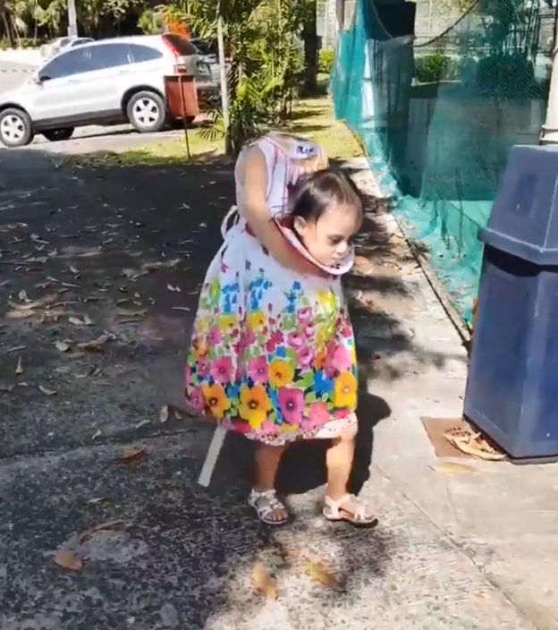 Two year old  girl wows social media with realistic 