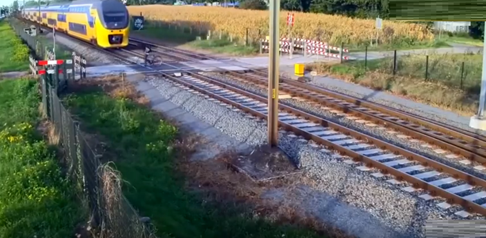 Dramatic Footage Shows High Speed Train Narrowly Missing Cyclist News