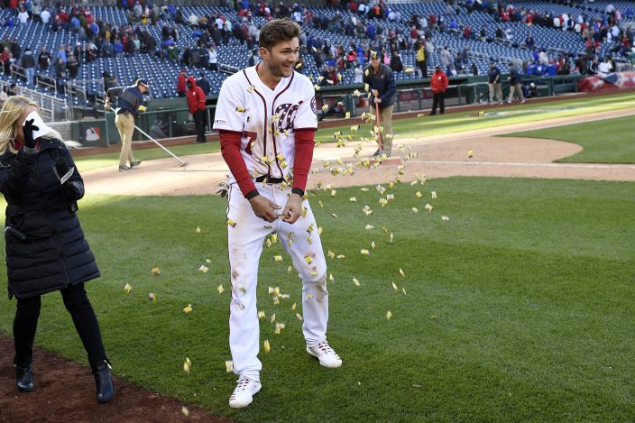 Nationals' Juan Soto, Sean Doolittle, and Stephen Strasburg cherry