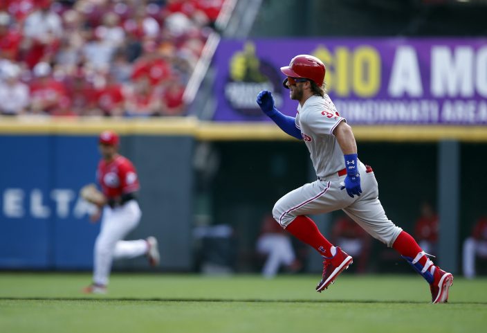 Bryce Harper, Rhys Hoskins lead Phillies homer barrage in 7-1 win over Reds  - Red Reporter