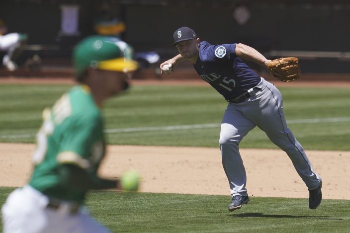 Mariners utilityman Haggerty hurt, out for start of playoffs