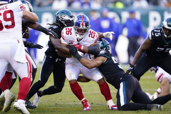 Giants' Saquon Barkley playing for himself down the stretch - The San Diego  Union-Tribune