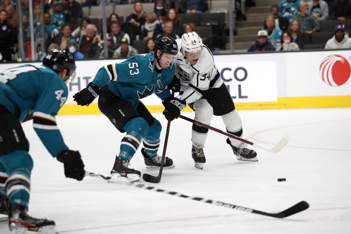 Timo Meier scores 5 goals for Sharks in 6-2 win over Kings - The San Diego  Union-Tribune