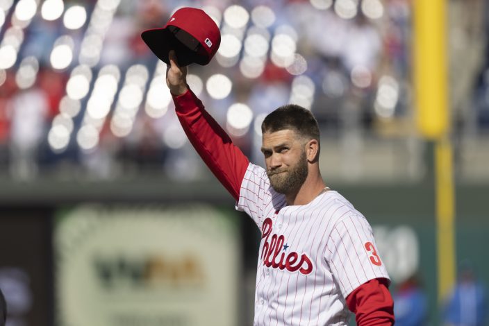 Castellanos hits 2 homers again, powers Phillies past Braves 3-1 and into  2nd straight NLCS – KXAN Austin
